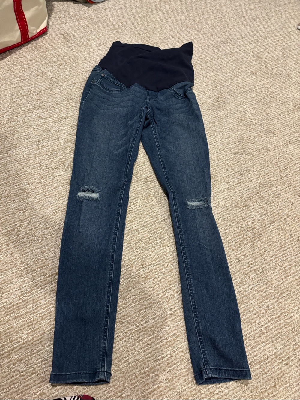 Indigo Blue Dark Blue Maternity Skinny Jeans